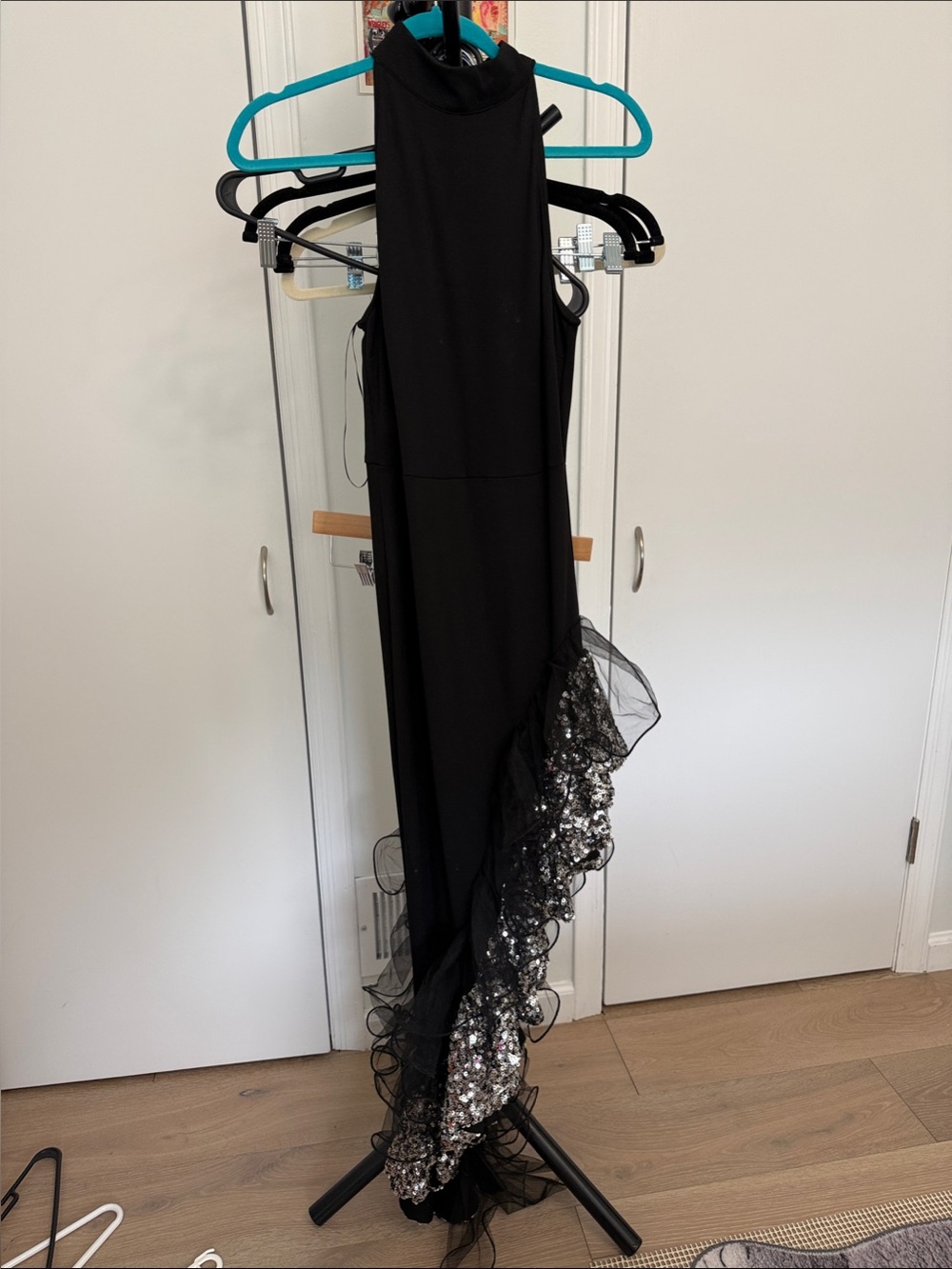 Black Embellished Maxi Dress Like New